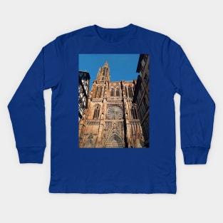 Notre Dame de Strasbourg Kids Long Sleeve T-Shirt